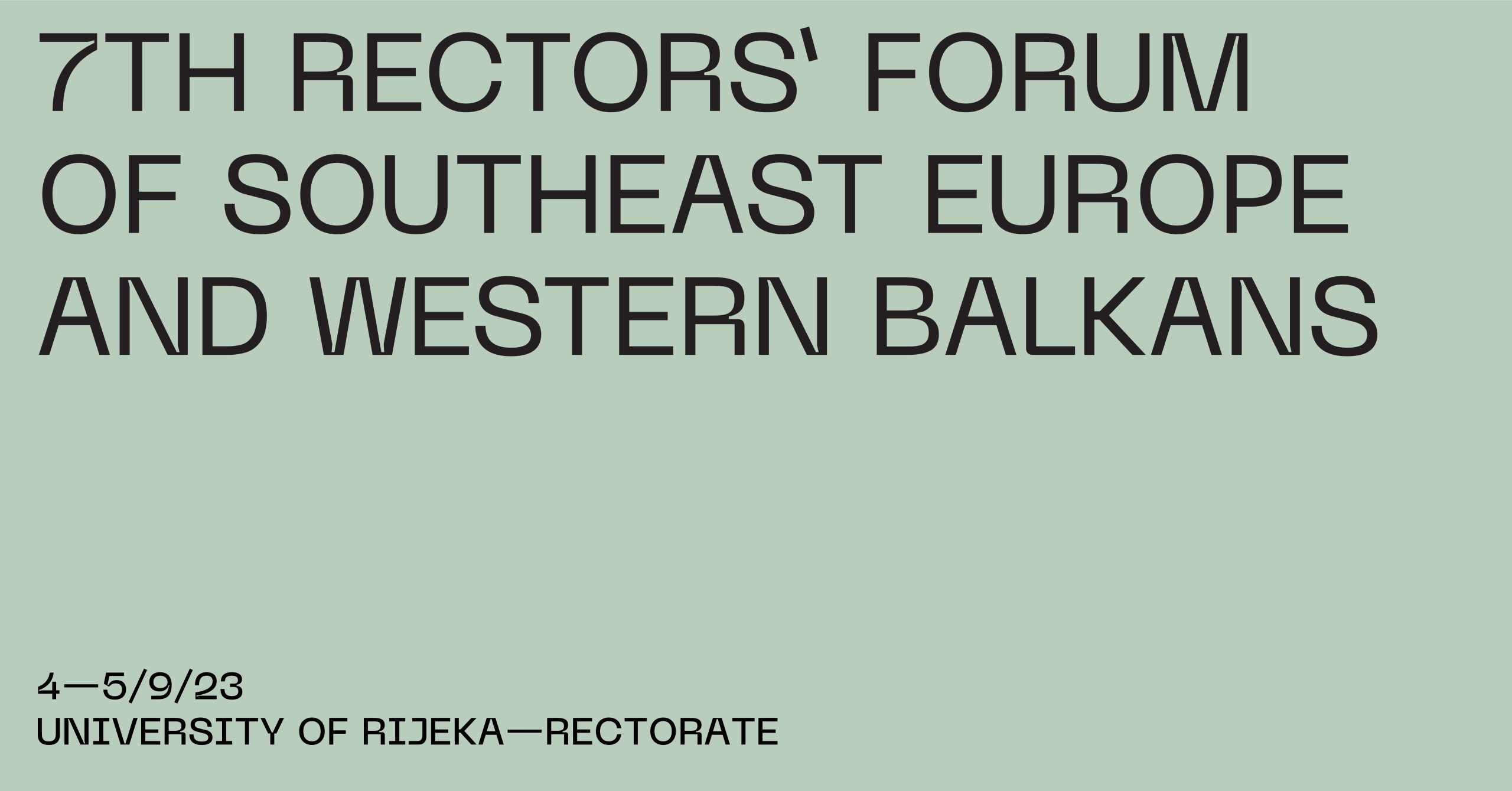 7TH RECTORS’ FORUM OF SOUTHEAST EUROPE AND WESTERN BALKANS