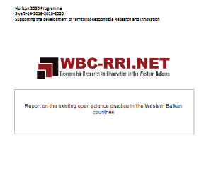 Report on the existing open science practice in the Western Balkan countries